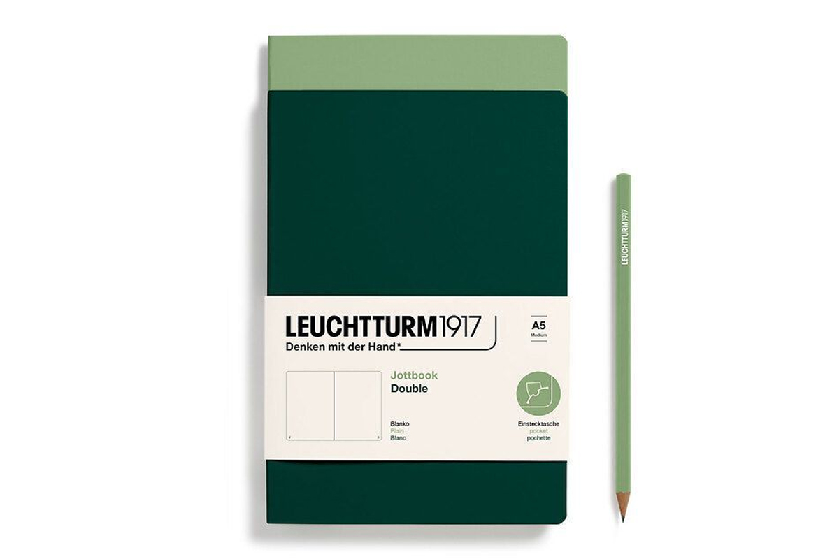 LEUCHTTURM1917 Jottbook Plain A5 Sage & Forest Green